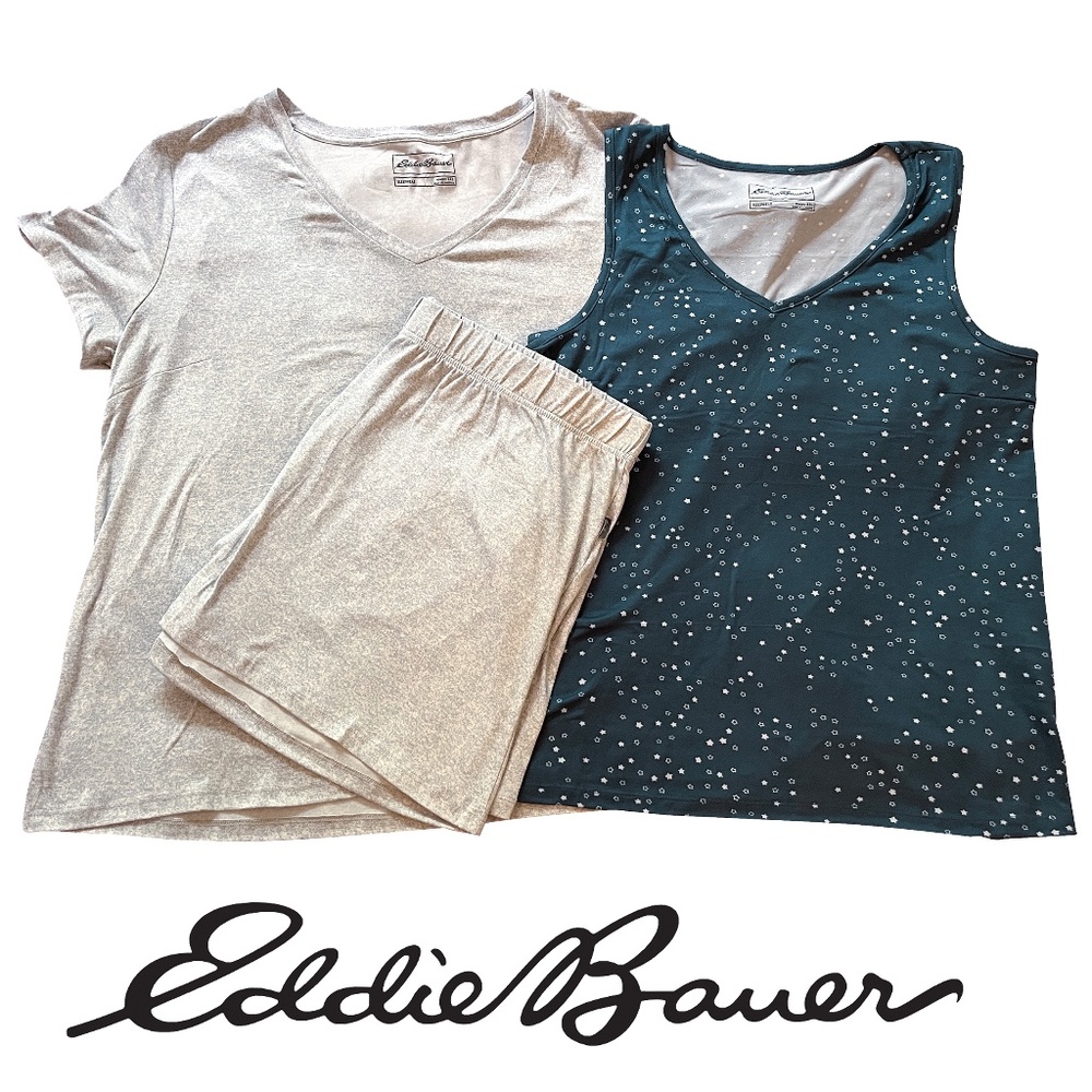 NWOT 3pc. women's Pajama Set: tee, tank & shorts by Eddie Bauer